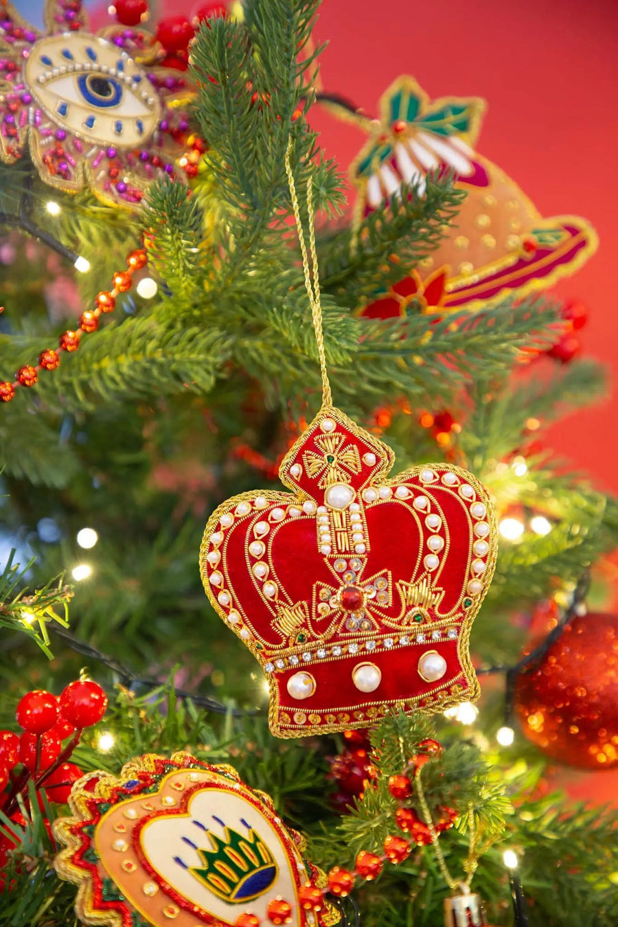 Hand Embroidery Napking Ring Crown – IL Natale del Re – Amprio Milano