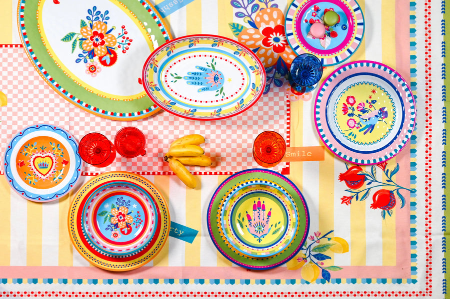 Melamine Serving Bowl Oval - Mamma Mia - Amprio Milano