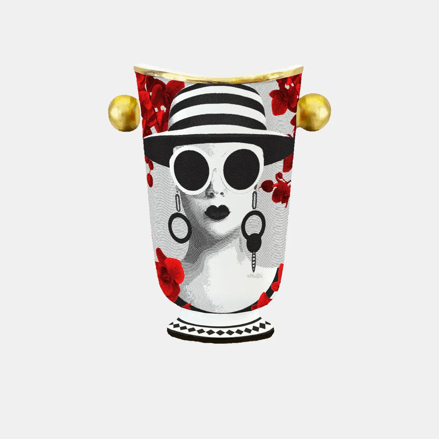 Vase With Sphere Handles Mrs. White - Amprio Milano